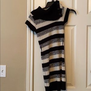 Black and white dress.